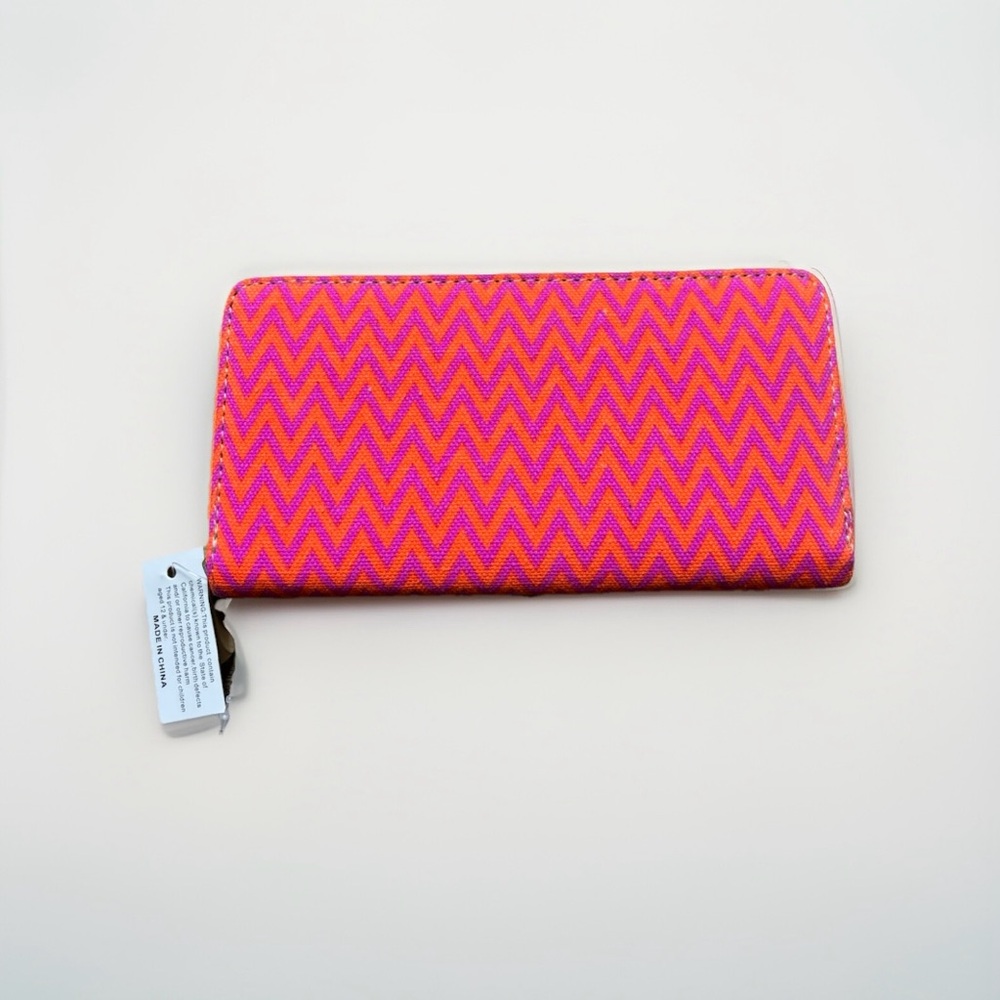 Stylish Pink and Orange Zigzag Women's Wallet